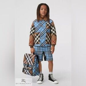 BURBERRY Boy's Renfred Mixed Check-Print Quilted